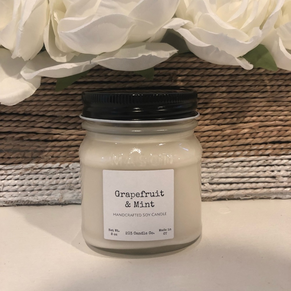 Grapefruit + Mint Soy Wax Candle